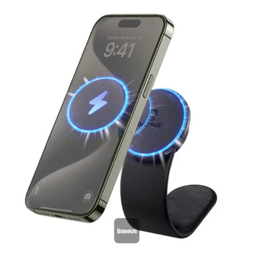 Baseus C02 Pro Series Magnetic Wireless Charging Car Mount Cluster Black