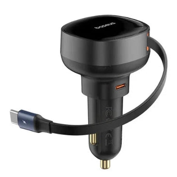 Baseus Enjoyment Pro Car Charger with Retractable Type-C Cable 60W Black