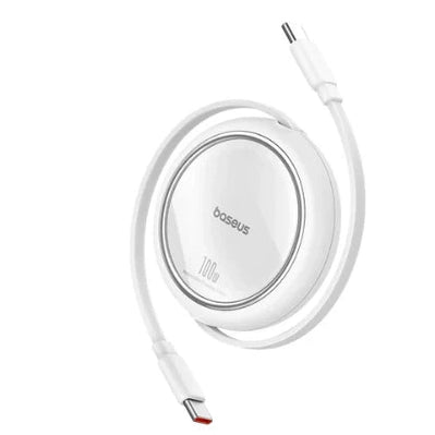 Baseus Free2Draw Mini Retractable Charging Cable Type-C to Type-C 100W 1M Moon White