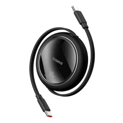 Baseus Free2Draw Mini Retractable Charging Cable Type-C to Type-C 100W 1M Cluster Black