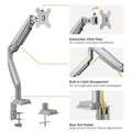 Gas Spring Single Aluminum Monitor Arm 17"-32"