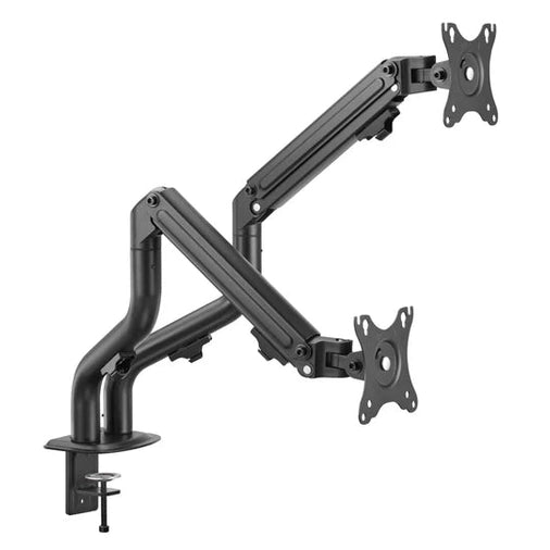 Dual Monitor Pipe-Shaped Counterbalance Spring-Assisted Monitor Arm
