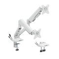 FlexPrecision Gas Spring Dual Monitor Arm with USB Ports White
