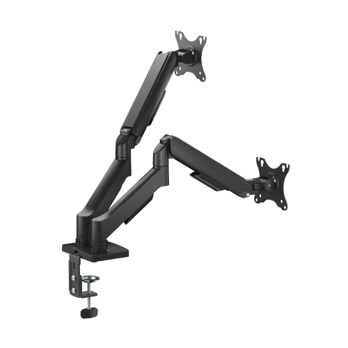 FlexPrecision Gas Spring Dual Monitor Arm with USB Ports Black