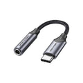 Vention USB-C to 3.5MM Earphone Jack DAC Adapter 0.1M Gray Aluminum